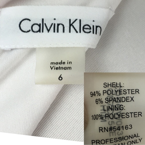 Calvin Klein HIBISCUS Pink Orange Striped Cold Shoulder A-Line Midi Dress size 6 - Picture 16 of 16